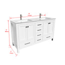 1901  60" Bathroom Vanity Cabinet Set