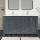 1901  60" Bathroom Vanity Cabinet Set
