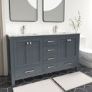 1901  60" Bathroom Vanity Cabinet Set