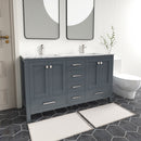 1901  60" Bathroom Vanity Cabinet Set