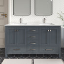 1901  60" Bathroom Vanity Cabinet Set
