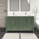 1901  60" Bathroom Vanity Cabinet Set