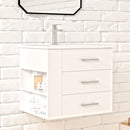 1906  24" Bathroom Vanity Wall Mount Set(Left Side Shelf)