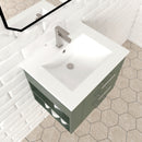 1906  24" Bathroom Vanity Wall Mount Set(Left Side Shelf)