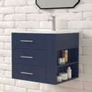 1906  24" Bathroom Vanity Wall Mount Set(Right Side Shelf)