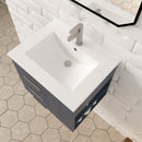 1906  24" Bathroom Vanity Wall Mount Set(Right Side Shelf)