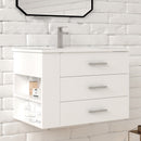 1906  30" Bathroom Vanity Wall Mount Set(Left Side Shelf)