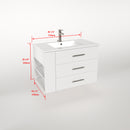 1906  30" Bathroom Vanity Wall Mount Set(Left Side Shelf)