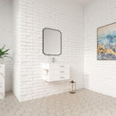 1906  30" Bathroom Vanity Wall Mount Set(Left Side Shelf)