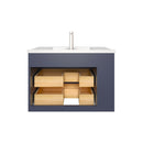 1906  30" Bathroom Vanity Wall Mount Set(Left Side Shelf)