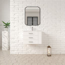 1906  30" Bathroom Vanity Wall Mount Set(Right Side Shelf)