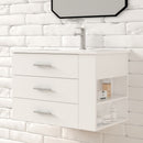 1906  30" Bathroom Vanity Wall Mount Set(Right Side Shelf)