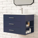1906  30" Bathroom Vanity Wall Mount Set(Right Side Shelf)