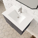 1906  30" Bathroom Vanity Wall Mount Set(Right Side Shelf)