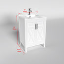 1907  24" Bathroom Vanity Cabinet Set