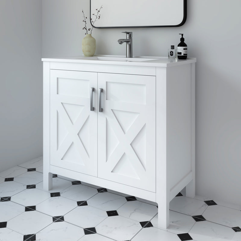 1907  36" Bathroom Vanity Cabinet Set