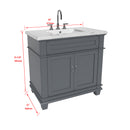 1917  36" Bathroom Vanity Cabinet Set