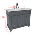 1917  42" Bathroom Vanity Cabinet Set