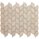 AFD-07  Aluminum Silver And Grey Leaf Metal Mosaic Tile