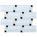 BAM-02  Super White Waves Mosaic Tile