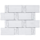 BAM-02  Super White Waves Mosaic Tile