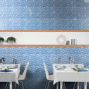 BAM-03  Sky Blue Waves Mosaic Tile