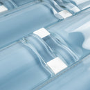 BAM-03  Sky Blue Waves Mosaic Tile