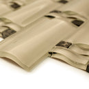 BAM-04  London Fog Waves Mosaic Tile