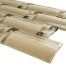 BAM-04  London Fog Waves Mosaic Tile