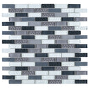 BCD-01  Grey Brick Glass Mosaic Tile