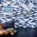 BCD-01  Grey Brick Glass Mosaic Tile