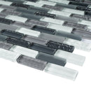 BCD-01  Grey Brick Glass Mosaic Tile