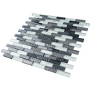 BCD-01  Grey Brick Glass Mosaic Tile