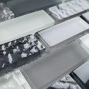 BCD-01  Grey Brick Glass Mosaic Tile
