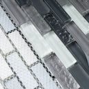 BCD-01  Grey Brick Glass Mosaic Tile