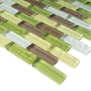 BCD-02  Green Brick Glass Mosaic Tile