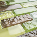 BCD-02  Green Brick Glass Mosaic Tile