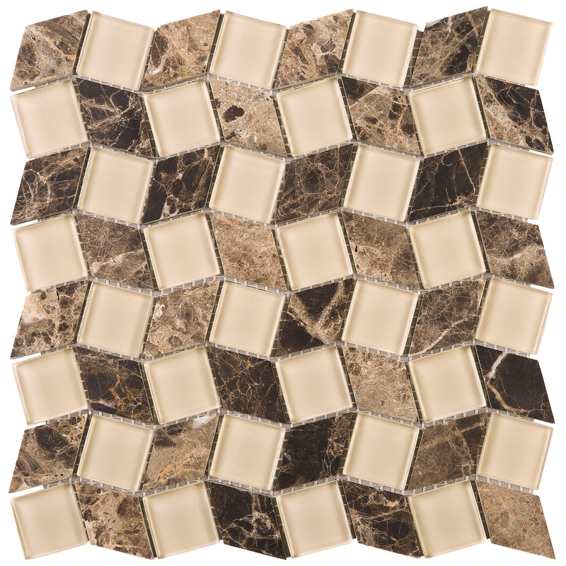 GY-02  Geometry Series - Windmill Mosaic Tile