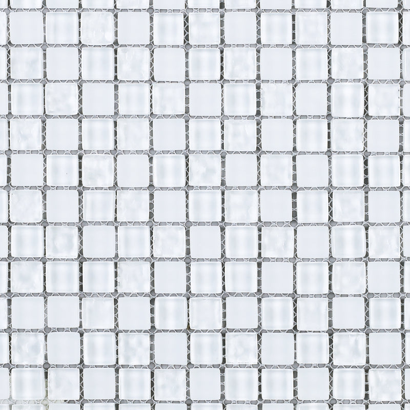 SDF-05  Small Dots - Mini White Mosaic Tile