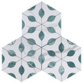 ALICANTE 8"x10" Porcelain Hexagon Flower Look Floor and Wall Tile Matt