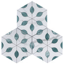 ALICANTE 8"x10" Porcelain Hexagon Flower Look Floor and Wall Tile Matt