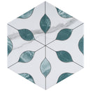 ALICANTE 8"x10" Porcelain Hexagon Flower Look Floor and Wall Tile Matt
