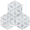 ALICANTE 8"x10" Porcelain Hexagon Flower Look Floor and Wall Tile Matt