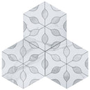 ALICANTE 8"x10" Porcelain Hexagon Flower Look Floor and Wall Tile Matt