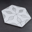 ALICANTE 8"x10" Porcelain Hexagon Flower Look Floor and Wall Tile Matt
