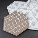 ALICANTE 8"x10" Porcelain Hexagon Flower Look Floor and Wall Tile Matt