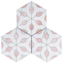 ALICANTE 8"x10" Porcelain Hexagon Flower Look Floor and Wall Tile Matt