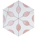 ALICANTE 8"x10" Porcelain Hexagon Flower Look Floor and Wall Tile Matt