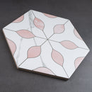 ALICANTE 8"x10" Porcelain Hexagon Flower Look Floor and Wall Tile Matt