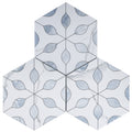 ALICANTE 8"x10" Porcelain Hexagon Flower Look Floor and Wall Tile Matt